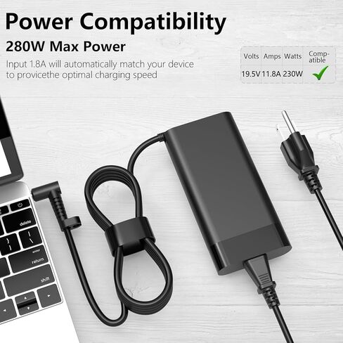 شاحن تيار متردد 230 واط مناسب لجهاز HP OMEN 15 16 15-en1013dx 15-ek1013dx 16-b1797nr 16-b1085nr 16-b0005dx 16-b0013dx 16-c0002dx 16-c0012dx ZBook Fury 16 G9 TPN-Q265 قوة الكمبيوتر المحمول in Kuwait