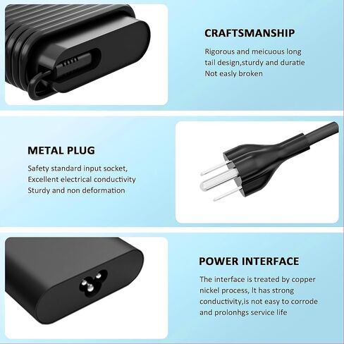 شاحن لشاحن الكمبيوتر المحمول Dell: محول طاقة سريع USB-C جديد بقوة 45 وات لجهاز Dell XPS 13 9365 9370 9380، Latitude 7275 7370 5175 5285 5290-2in1 7390-2in1، LA45NM150،0HDCY5 نوع C مزود سلك الطاقة in Kuwait