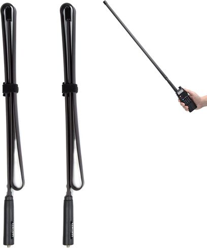 2 Pack-29 Inch Foldable/Tactical Raido Antenna Walkie Talkies Dual Band UV VHF/UHF 144/430Mhz Antennas Two Way Radio Connector for Kenwood Baofeng UV-5R UV82 888S F8HP Retevis H777 by WMM (72 cm) in Kuwait
