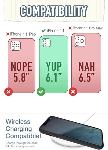 حافظة محفظة Smartish iPhone 11 - Wallet Slayer Vol. 1 [رفيع + واقي] حامل بطاقة الائتمان (حرير) - ربطة عنق سوداء in Kuwait