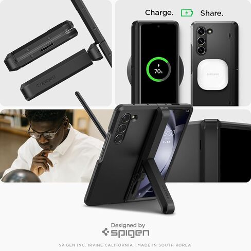 Spigen Tough Armor Pro P [حماية المفصلات] مصممة لحافظة Galaxy Z Fold 5 (2023) - أزرق سييرا in Kuwait