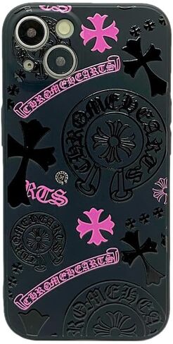 Cool Case for iPhone 15, Aesthetic Hearts Pattern Shockproof Ultra-Thin Fashion Phone Case for Boys Girls Teens Men and Woman(BlackPink-15) in Kuwait