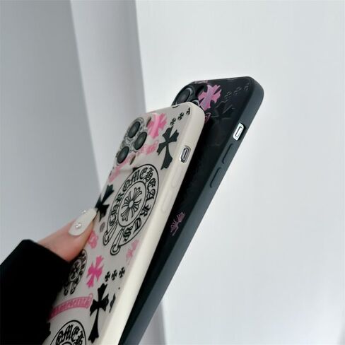 Cool Case for iPhone 15, Aesthetic Hearts Pattern Shockproof Ultra-Thin Fashion Phone Case for Boys Girls Teens Men and Woman(BlackPink-15) in Kuwait