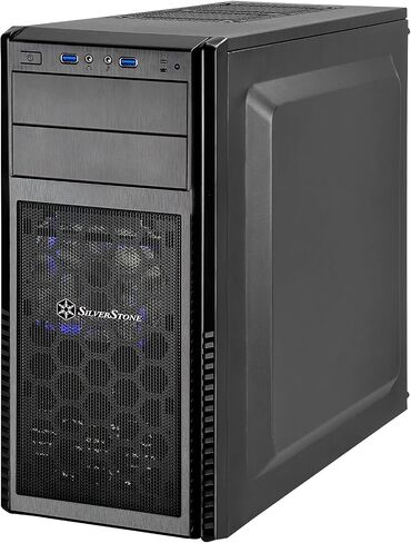 سيلفر ستون تكنولوجي صندوق كمبيوتر ميد تاور PS11B-W ATX، Micro-ATX مع لوحة نافذة جانبية PS11B-W-x in Saudi Arabia