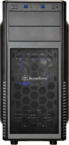 سيلفر ستون تكنولوجي صندوق كمبيوتر ميد تاور PS11B-W ATX، Micro-ATX مع لوحة نافذة جانبية PS11B-W-x in Saudi Arabia