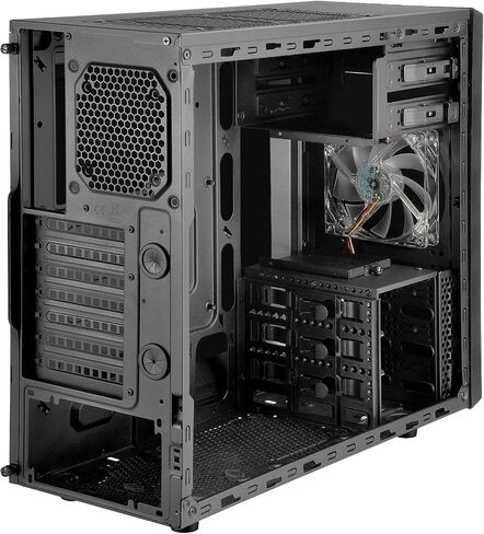 سيلفر ستون تكنولوجي صندوق كمبيوتر ميد تاور PS11B-W ATX، Micro-ATX مع لوحة نافذة جانبية PS11B-W-x in Saudi Arabia