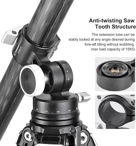 SUNWAYFOTO CCB-01 32 ملم حامل ثلاثي الكربون مع عدة رأس ثنائي الاتجاه DSLR للتركيب العلوي للتصوير الأفقي in Saudi Arabia