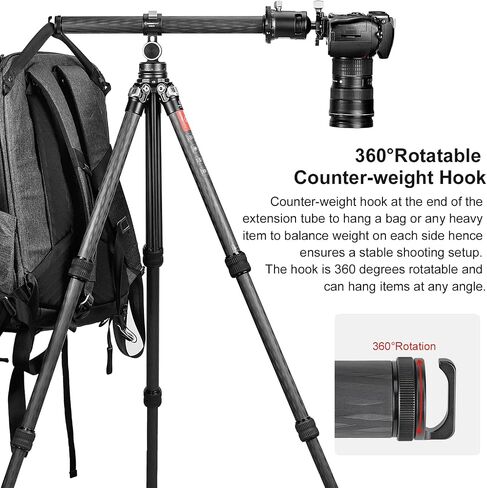 SUNWAYFOTO CCB-01 32 ملم حامل ثلاثي الكربون مع عدة رأس ثنائي الاتجاه DSLR للتركيب العلوي للتصوير الأفقي in Saudi Arabia