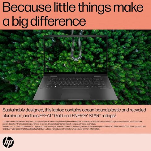 HP Envy x360 2-in-1 Laptop, 15.6“ Touchscreen FHD Display, AMD Ryzen 7 5825U Processor, 16GB RAM, 2TB SSD, HDMI, Stylus Pen, Wi-Fi 6, Windows 11 Home, Black in Kuwait