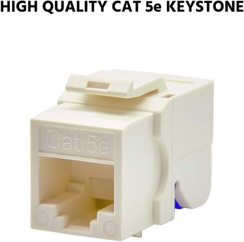 Beszin Cat.5E مقبس مفتاح أقل (10 حزم، أبيض) in Kuwait