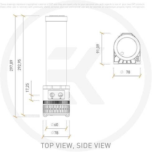 EKWB EK-Quantum Kinetic TBE 300 D5 PWM Pump-Reservoir Combo, D-RGB, Plexi in Saudi Arabia