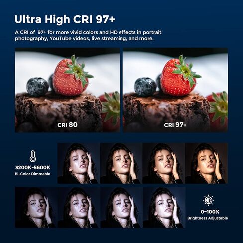 NEEWER 2 Packs 2.4G LED Panel Video Light Soft Lighting Kit, 12.9" Key Light with Stand/Remote/3200-5600K/CRI97+/Built in 7.4V 5200mAh Battery for Game YouTube Live Streaming Photography in Kuwait