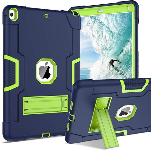 حافظة BENTOBEN iPad Air 3 2019، 3 طبقات شديدة التحمل ومضادة للصدمات ومسند قوي وحافظات تابلت واقية لجهاز iPad Air 3rd Gen/iPad Pro 10.5 بوصة 2017، أزرق داكن/أخضر in Kuwait