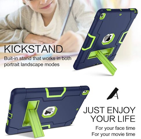 حافظة BENTOBEN iPad Air 3 2019، 3 طبقات شديدة التحمل ومضادة للصدمات ومسند قوي وحافظات تابلت واقية لجهاز iPad Air 3rd Gen/iPad Pro 10.5 بوصة 2017، أزرق داكن/أخضر in Kuwait
