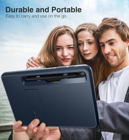 SURITCH Rugged Case for Samsung Galaxy Tab S6 lite 10.4-inch 2022/2020, Built-in Screen Protector Full Body Heavy Duty Shockproof Protective Tablet Cover with S-Pen Slot Kickstand, Navy in Kuwait