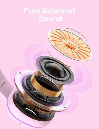 Jimonyer Kids Headphones with Safe Volume Limited for School (GreenPurple) in Kuwait