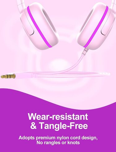 Jimonyer Kids Headphones with Safe Volume Limited for School (GreenPurple) in Kuwait