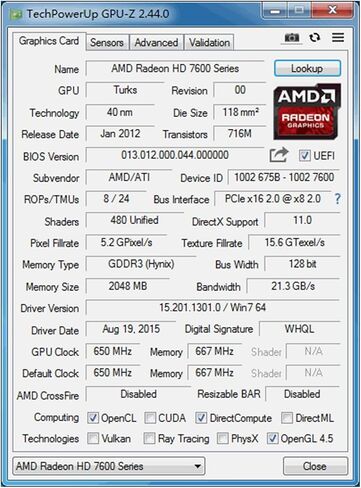 بطاقة رسومات SAPLOS Radeon HD 7670، 2 جيجابايت، 128 بت، DDR3، HDMI، VGA ، DVI، 650 ميجاهرتز بطاقة فيديو للألعاب للكمبيوتر الشخصي PCI Express X16، DirectX 11، التوصيل والتشغيل in Kuwait