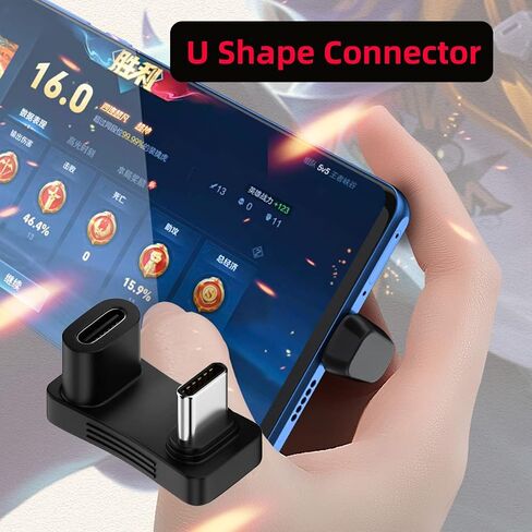 CY Adapter 10Gbps USB3.0 Type C Male to Dual Type-A OTG & Type-C Female Power Data Splitter Adapter Angled Compatible with Steam Deck Laptop in Kuwait
