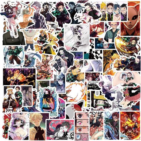 200 قطعة من ملصقات الرسوم المتحركة الشيطانية، ملصقات من الفينيل مقاومة للماء لأجهزة الكمبيوتر المحمول وزجاجة المياه والهاتف والجيتار in Kuwait