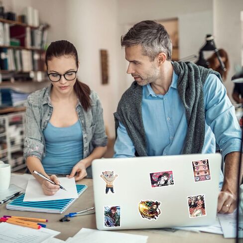 200 قطعة من ملصقات الرسوم المتحركة الشيطانية، ملصقات من الفينيل مقاومة للماء لأجهزة الكمبيوتر المحمول وزجاجة المياه والهاتف والجيتار in Kuwait