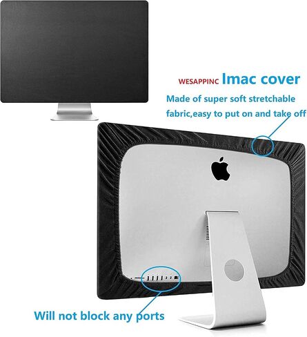 WESAPPINC متوافق مع غطاء iMac Apple مقاس 27 بوصة وغطاء غبار وواقي شاشة عرض لـ A1312 / A1419/A1862 (21.5، رمادي) in Kuwait