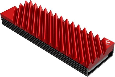 مبرد غرفة التبريد M.2، مشتت حرارة NVMe M.2 2280 SSD مزدوج الجوانب مع وسادة حرارية من السيليكون للكمبيوتر الشخصي/PS5 (أحمر) in Kuwait