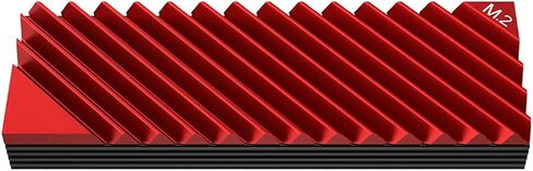 مبرد غرفة التبريد M.2، مشتت حرارة NVMe M.2 2280 SSD مزدوج الجوانب مع وسادة حرارية من السيليكون للكمبيوتر الشخصي/PS5 (أحمر) in Kuwait