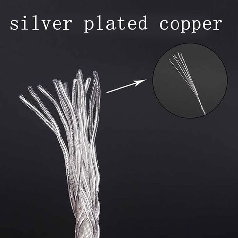 artcavs 4 دبوس XLR إلى 1/4 مقبس محول سماعة رأس أنثى 4 دبوس XLR ذكر متوازن إلى 6.35 مم 1/4 كابل سماعة رأس أنثى يناسب فقط 6.35 مم 3 أقطاب TRS 7N نحاس كريستالي واحد جميع النحاس مطلي بالفضة - 10 سم in Kuwait