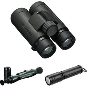 نيكون PROSTAFF P3 10x42 مجهر مقاوم للماء للبالغين | مناظير سفر صغيرة ومدمجة لمراقبة الطيور | نظام تنظيف قلم العدسة، ومجموعة حزمة المصباح اليدوي in Kuwait