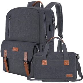 MOSISO Camera Backpack 17.3 inch, DSLR/SLR/Mirrorless Case with Laptop Compartment&Built-in Photography Insert Bag&USB-Charging Port&Rain Cover Compatible with Canon/Nikon/Sony/Laptop, Space Gray