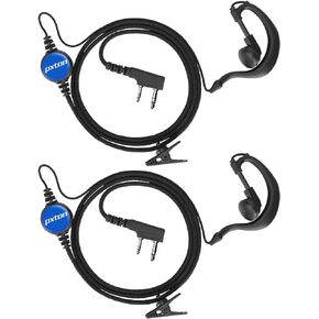 سماعات أذن Walkie Talkies 2 دبوس C-Type Earhook سماعات رأس راديو ثنائية الاتجاه مع ميكروفون PTT لـ pxton PX-888S Baofeng UV-5R Series BF-888S Retevis H-777 جهاز اتصال لاسلكي (عبوتان) in Kuwait