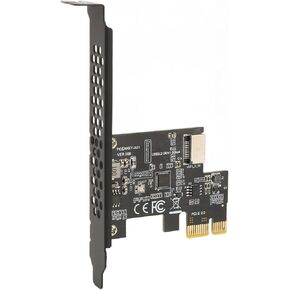 PCIE to USB 3.2 Expansion Card Black 5Gbps High Speed PCIE X1 to USB3.2 Gen1 Type E 20PIN Expansion Card for Desktop Front Type C (PCIE X1 to USB3.2) in Kuwait