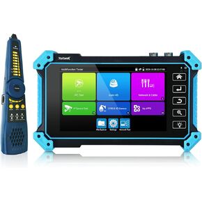 جهاز اختبار كاميرا IP Rsrteng مع جهاز تتبع الكابل، IPC-5200C Plus 8MP AHD CVI TVI SDI CVBS IP كاميرا اختبار 4K HD شاشة عرض فيديو 5 بوصة IPS شاشة تعمل باللمس IPC Tester دعم POE PTZ RS485 HDMI & VGA