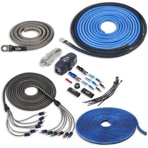 NVX XKIT84 كامل المواصفات 8 مقياس 100% (OFC) مجموعة أسلاك مضخم صوت كاملة من النحاس الخالي من الأكسجين مكونة من 4 قنوات مع RCA لمكبرات الصوت حتى 800 واط in Saudi Arabia