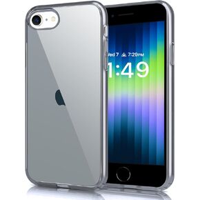 JJGoo متوافق مع حافظة iPhone SE 2022/2020، متوافقة مع iPhone 7 8، حافظة شفافة ناعمة وشفافة مقاومة للصدمات، غطاء هاتف رفيع ممتص للصدمات in Kuwait