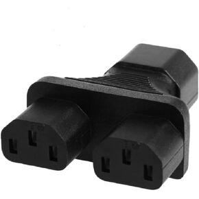 Toptekits C14 إلى 2 X C13، IEC320 C14 ذكر التوصيل إلى 90 درجة زاوية C13 أنثى مقبس Y سلك الفاصل، 10A، 250V، IEC ذكر إلى 2 أنثى، كابل مقسم الطاقة (C14 إلى زاوية 2 × C13) in Kuwait