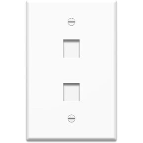 Legrand OnQ 2 Port Oversized Double Gang Wall Plate, High-Impact Flame Retardant Plastic, Covers Drywall, White, 10 Count, WP3302WH10 in Saudi Arabia