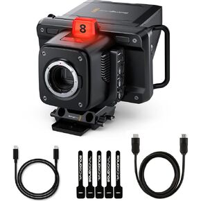 حزمة كاميرا Blackmagic Design Studio 4K Pro G2 للإنتاج المباشر مع كابل HDMI 2.0 بطول 10 أقدام وكابل USB-C بطول 6 أقدام و5 عبوات من روابط كابلات SolidSignal (CINSTUDMFT/G24PDFG2) in Kuwait