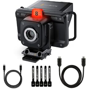 حزمة كاميرا Blackmagic Design Studio 4K Pro G2 للإنتاج المباشر مع كابل HDMI 2.0 بطول 10 أقدام وكابل USB-C بطول 6 أقدام و5 عبوات من روابط كابلات SolidSignal (CINSTUDMFT/G24PDFG2) in Kuwait
