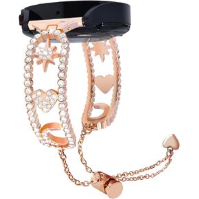 Bling Bands Compatible with Samsung Galaxy Watch 6/5/4 40mm 44mm/ Watch 5 Pro Band 45mm/ Watch 6/4 Classic/Active 2 44mm 40mm, 20mm Adjustable Diamond Metal Watch Strap for Women