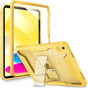 VIKESI for iPad 10th Generation Kickstand Protective Case 2022,iPad 10.9 Inch Shockproof Cover with Matte Frosted Back - Pink