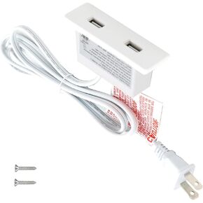 Powered USB Hub Socket Recessed USB Power Strip Outlet with Power Supply 2 USB Ports 2.1A Mounted into Bed Desk Table Sofa in Kuwait
