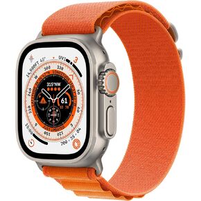 Apple Watch Ultra [GPS + Cellular 49mm] Titanium Case with Midnight Ocean Band, One Size (Renewed) in Kuwait