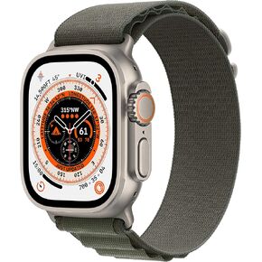 Apple Watch Ultra [GPS + Cellular 49mm] Titanium Case with Midnight Ocean Band, One Size (Renewed) in Saudi Arabia