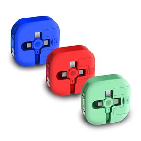 سلك كابل شحن ثلاثة في واحد من Gartmost. كابل شحن 3 في 1 قابل للسحب. متوافق مع USB C (Type-C)/Micro USB/IP، متوافق مع الهاتف، Android، الكمبيوتر اللوحي (أخضر) in Kuwait