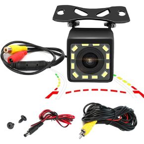 Car Backup Camera,Universal 12LED Backup Camera, 170 Viewing Angle Long License Plate Frame Camera Waterproof Rear Camera with HD Night Vision,Reverse Assist Camera,Fit for Most Cars, SUV, Trucks, RV in Kuwait