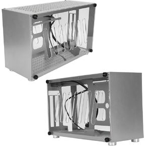 حافظة كمبيوتر ألعاب Mini ITX، هيكل كمبيوتر مكتبي صغير، هيكل من الألومنيوم، هيكل من الألومنيوم، هيكل قوي لتبديد الحرارة، لترفيه العمل في الألعاب in Kuwait