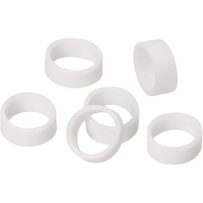 ONLYKXY 100 Pieces Silicone Cable Ties, Data Lines Silicone Cord Ties, Reusable Rubber Rings, Power Cable Tie Straps, Elasticity Coil Ring, Rubber bands (White) in Kuwait