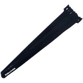 Monoprice Hook & Loop Fastening Cable Ties 13inch, 100pcs/Pack - Black in Kuwait